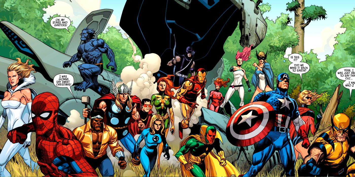 The Avengers and the X-Men arrive in the Savage Land in Marvel Comics