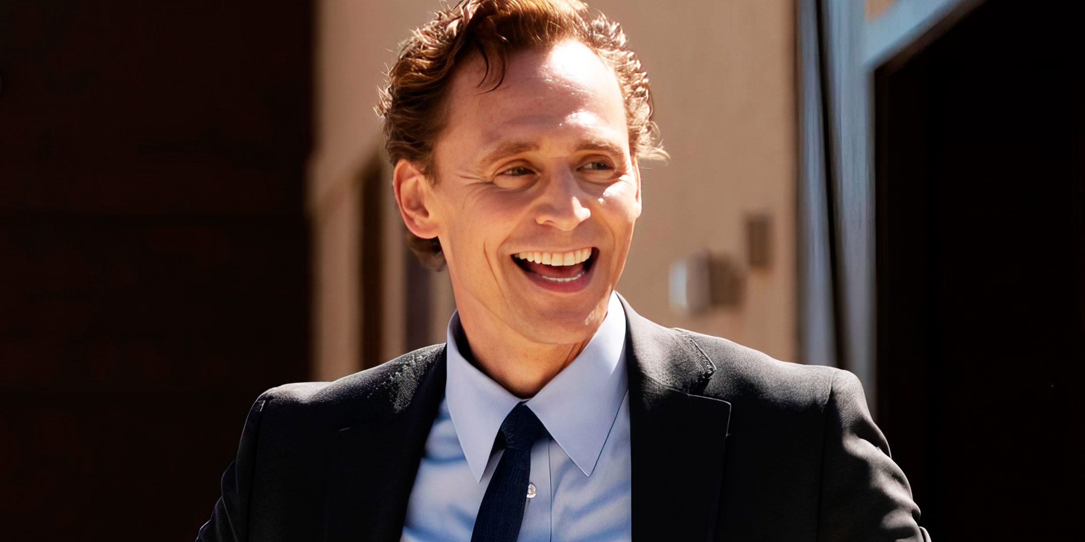 Mark Hamill's New Stephen King Movie Role Is Nothing Like The Next One Coming In 3 Months A closeup of Tom Hiddleston as Chuck Krantz smiling in The Life of Chuck