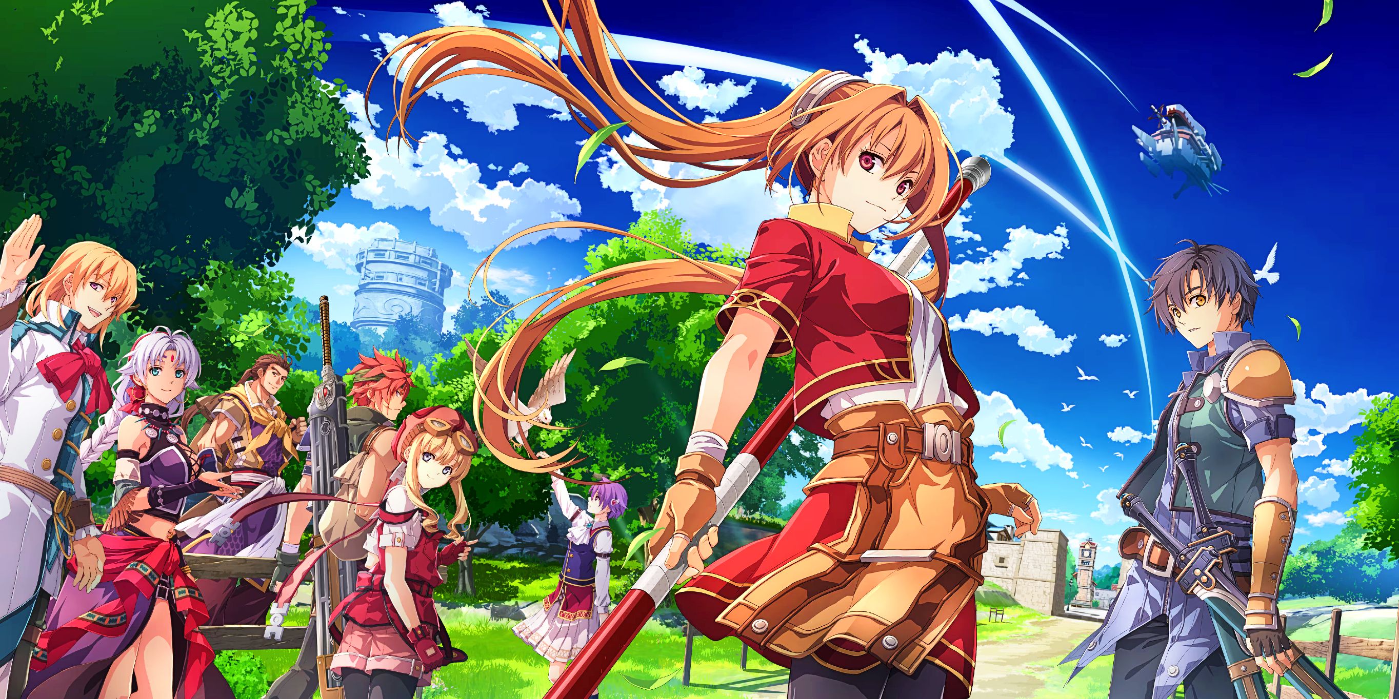 The main cast of Trails in the Sky 1st Chapter.