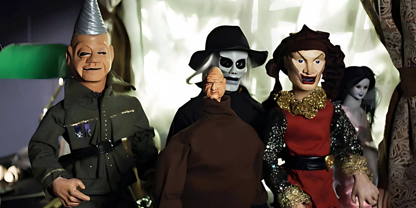 The Puppet Master toys standing together