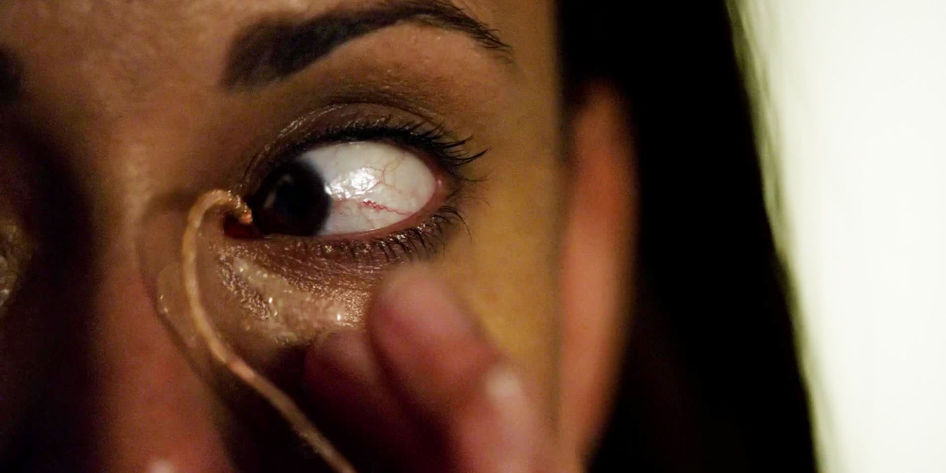 The Strain eye with a worm going in