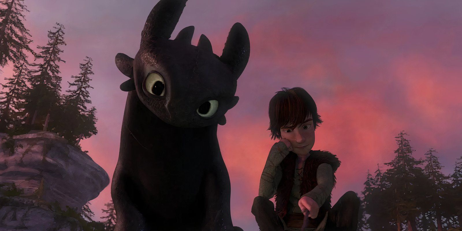 Toothless watches Hiccup draw in How To Train Your Dragon 2010
