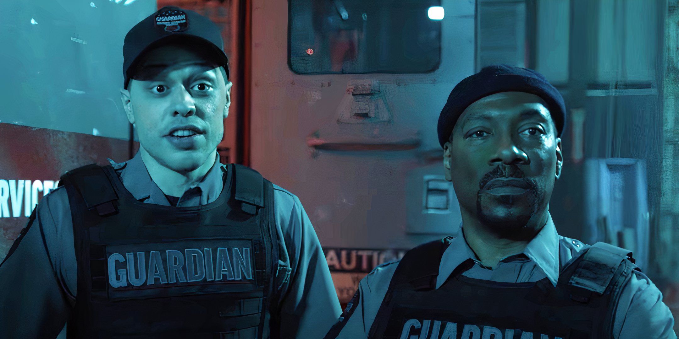 Pete Davidson and Eddie Murphy in The Pickup