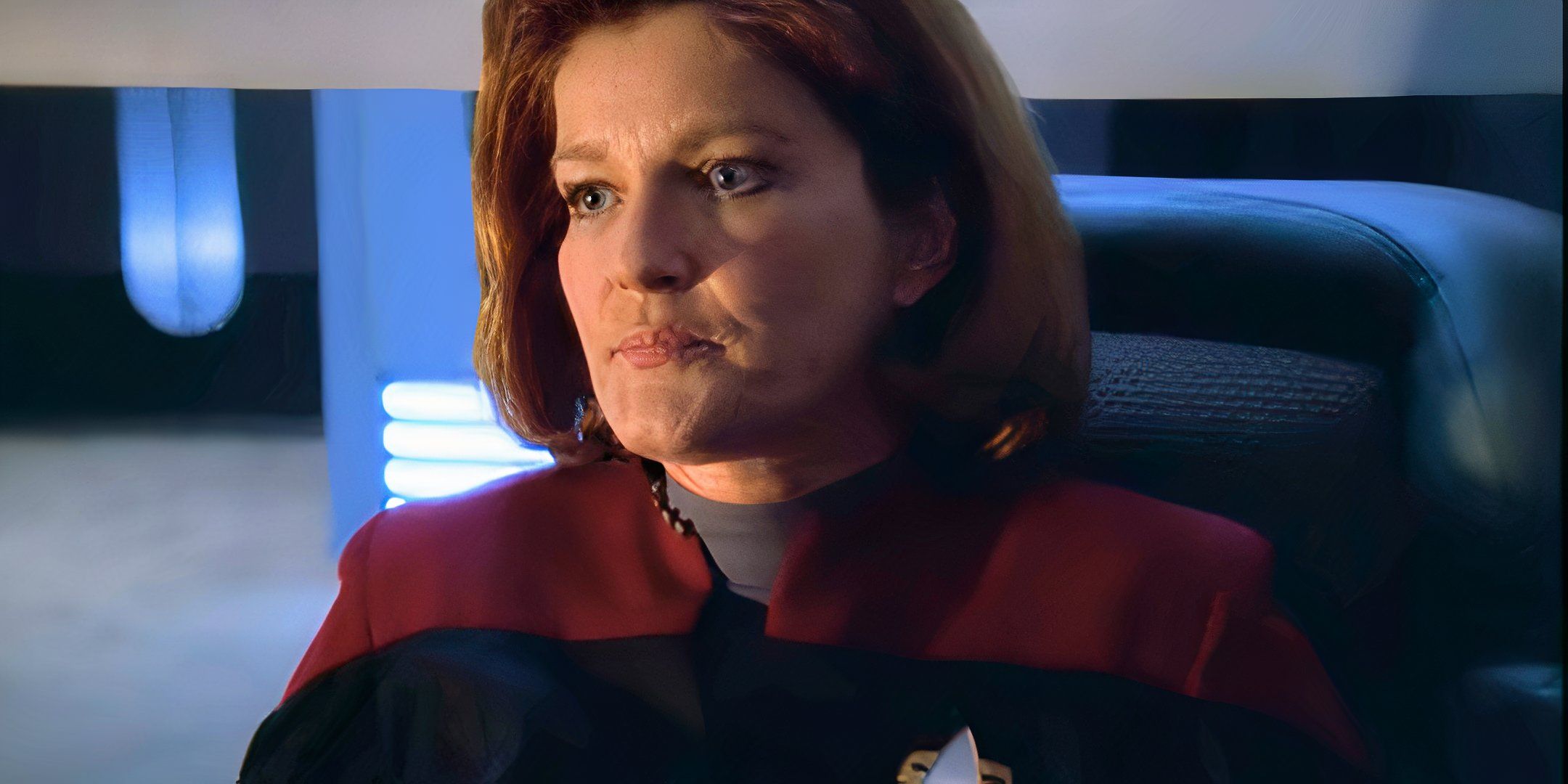 Kate Mulgrew as Captain Kathryn Janeway in Star Trek: Voyager