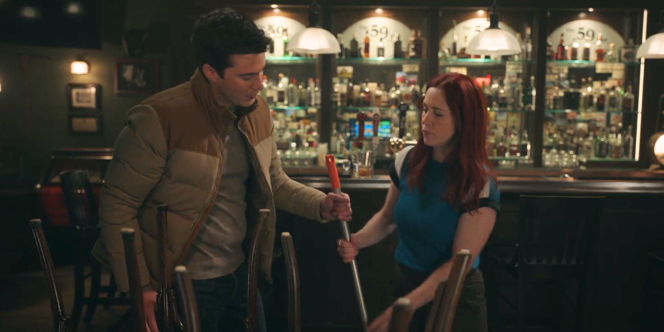 Ben stopping D'arcy from mopping in Resident Alien