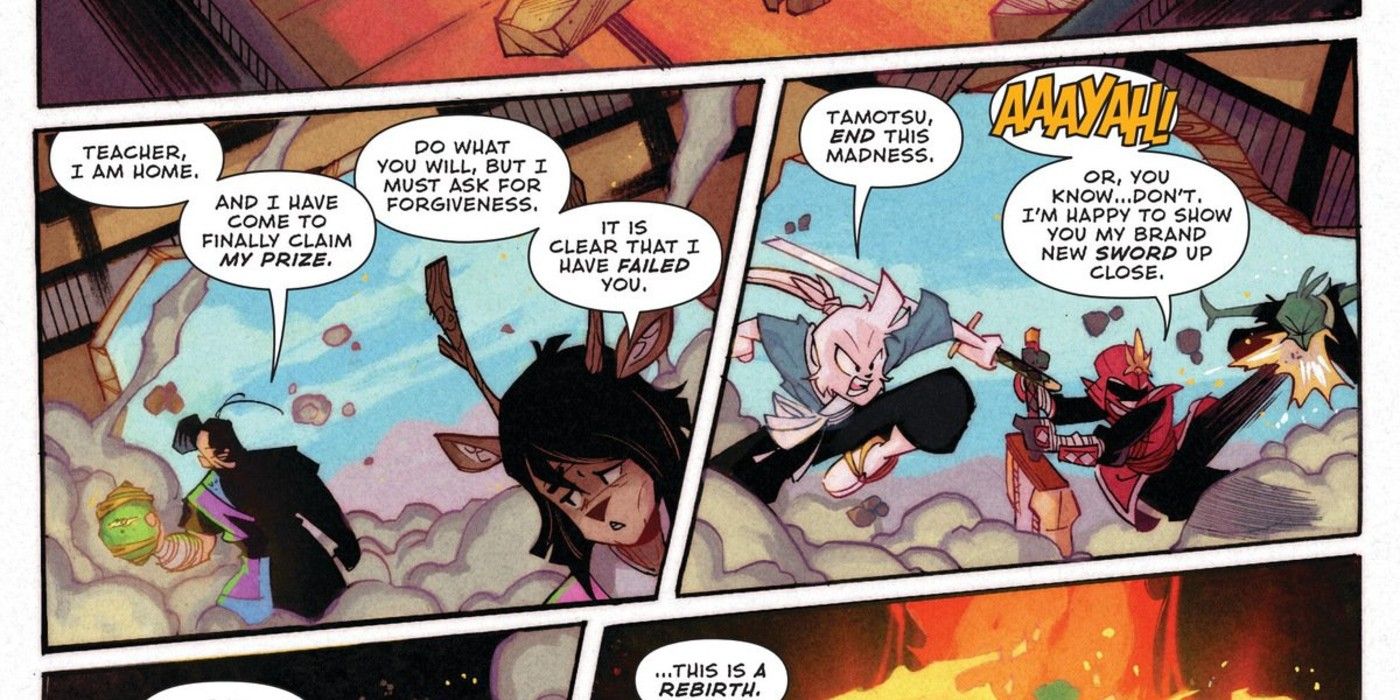 Usagi Yojimbo e Red Ranger Jason Lee Scott prepararsi alla battaglia nel crossover Samurai Power Rangers