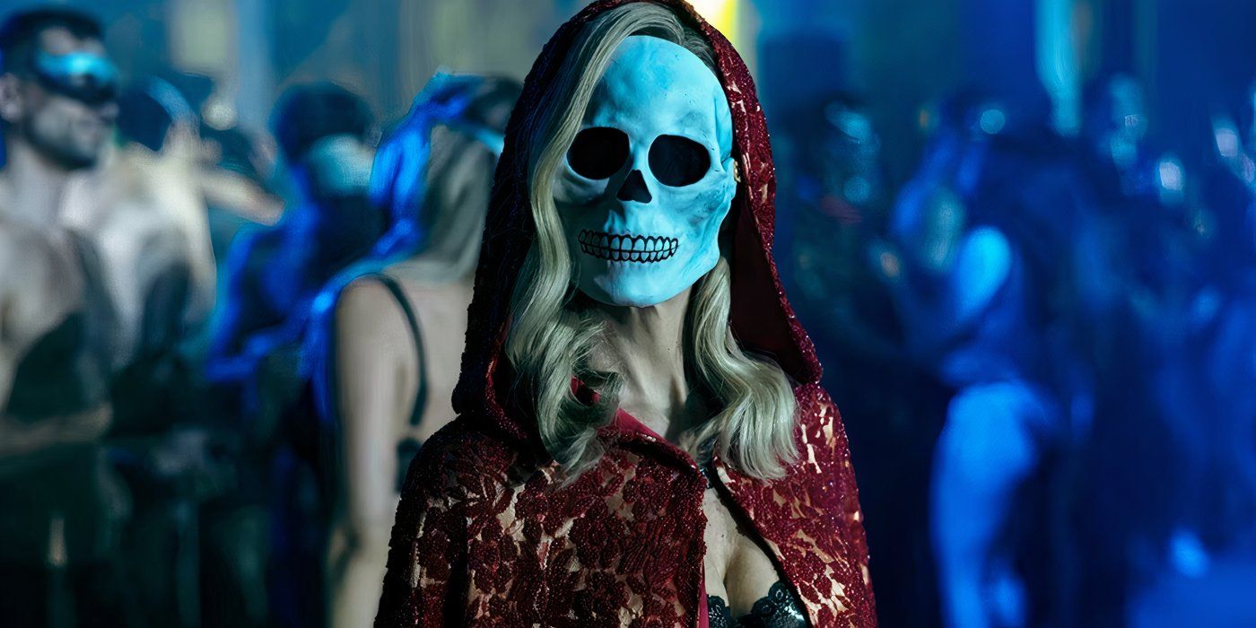 Verna wearing a mask in House of Usher