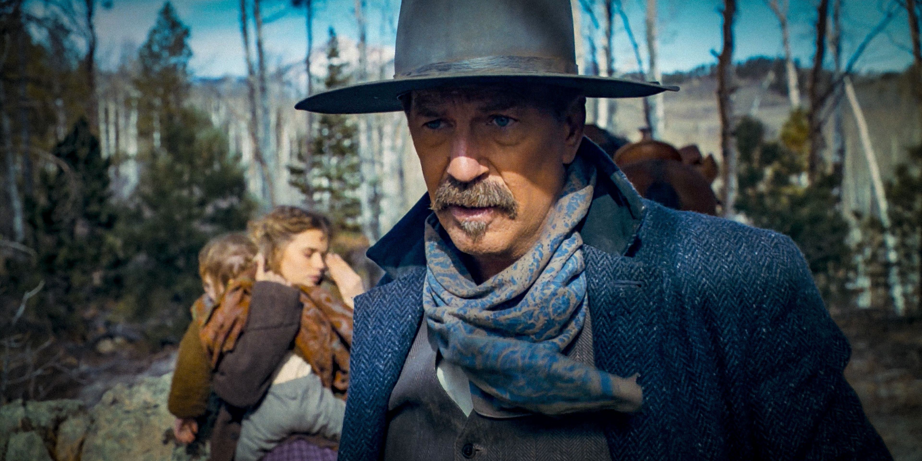 A Closeup of Kevin Costner as Hayes in Horizon An American Saga