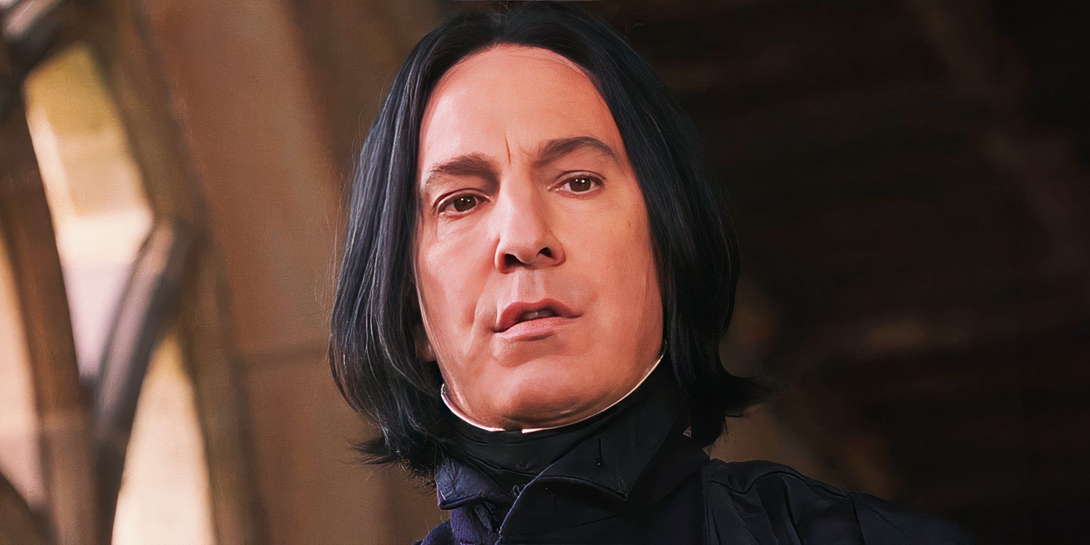 Alan Rickman as Severus Snape in Harry Potter.