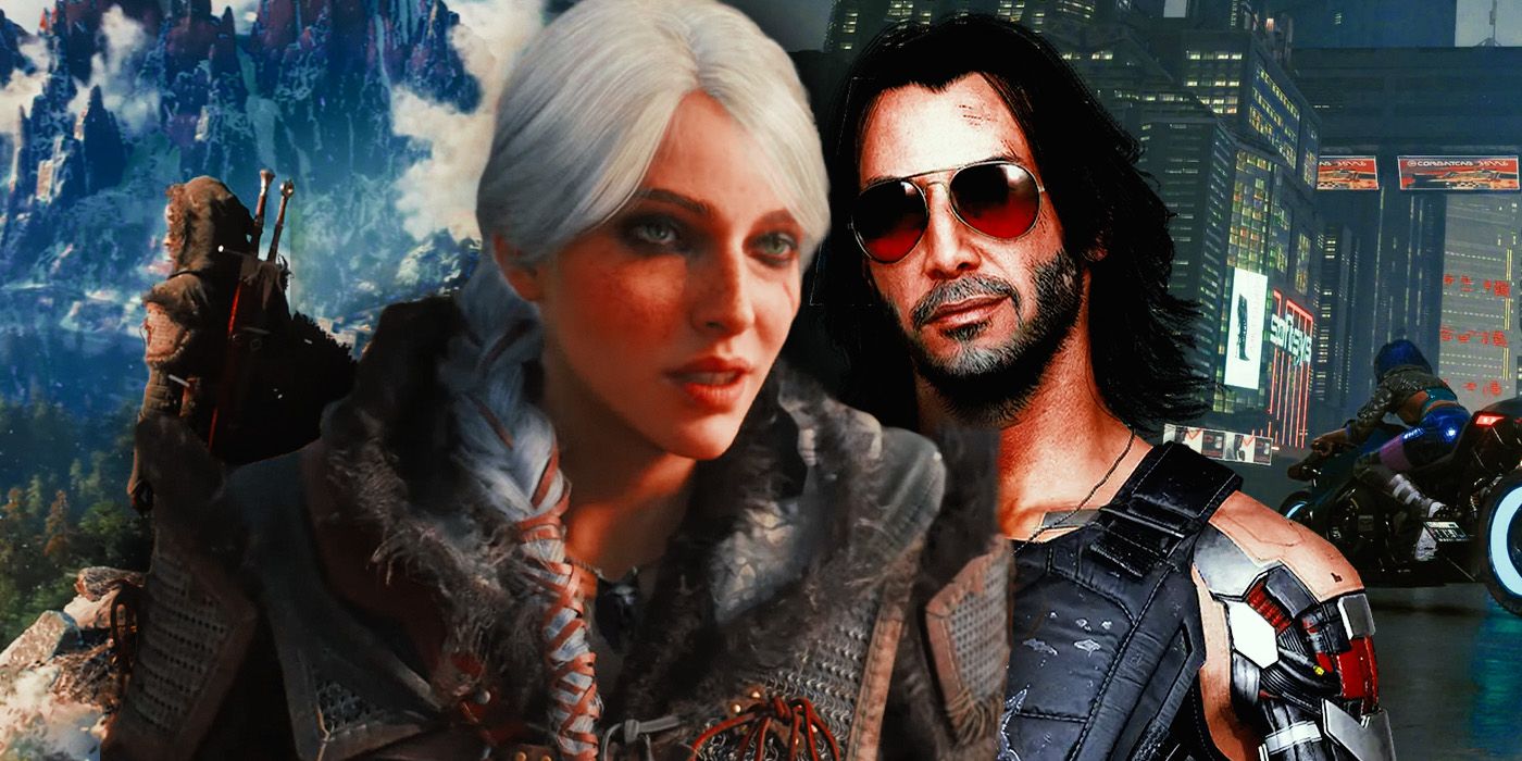 Ciri from The Witcher 4 and Johnny SIlverhand from Cyberpunk 2077.