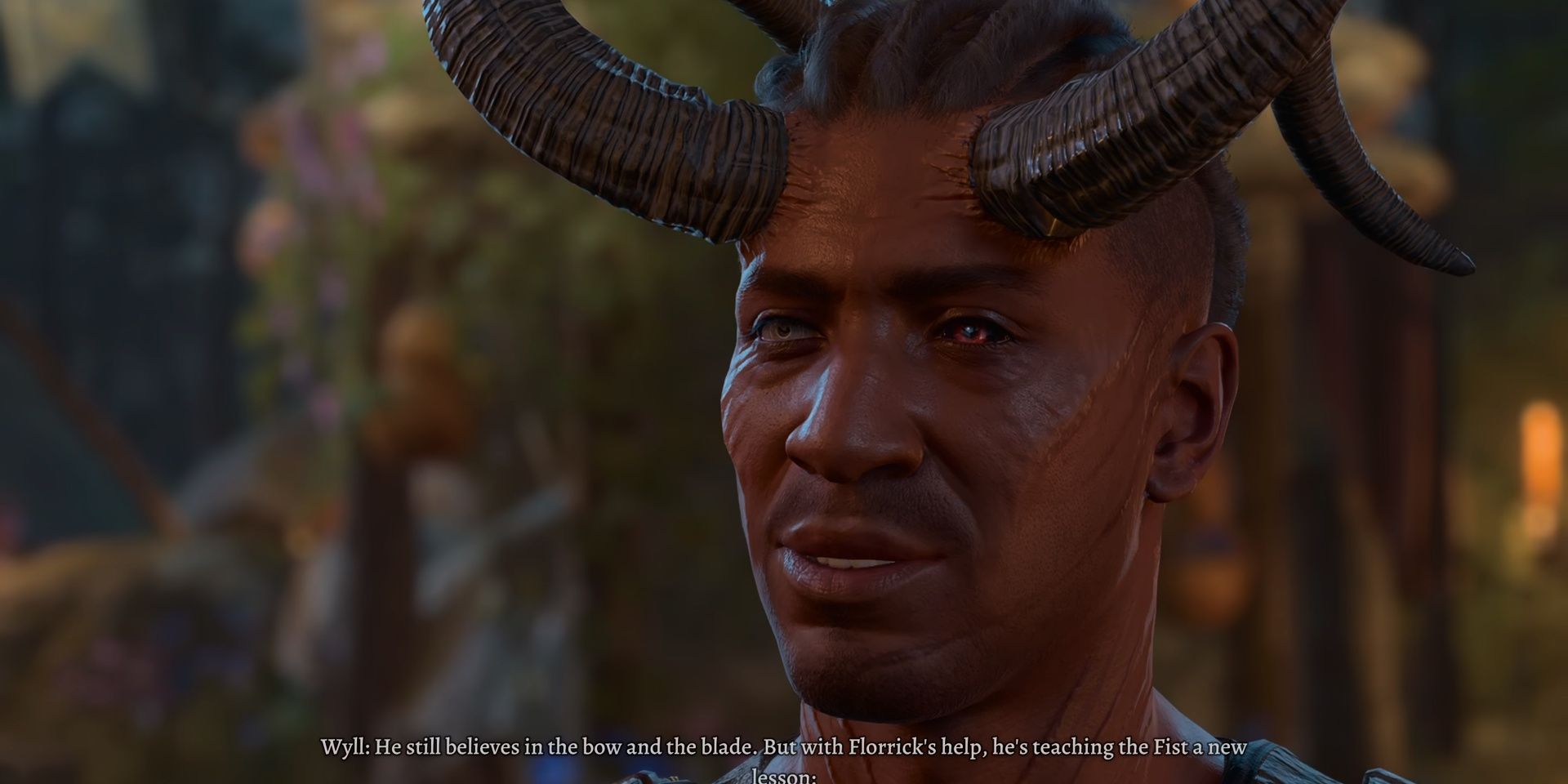 Wyll talking about his father in the epilogue of Baldur's Gate 3