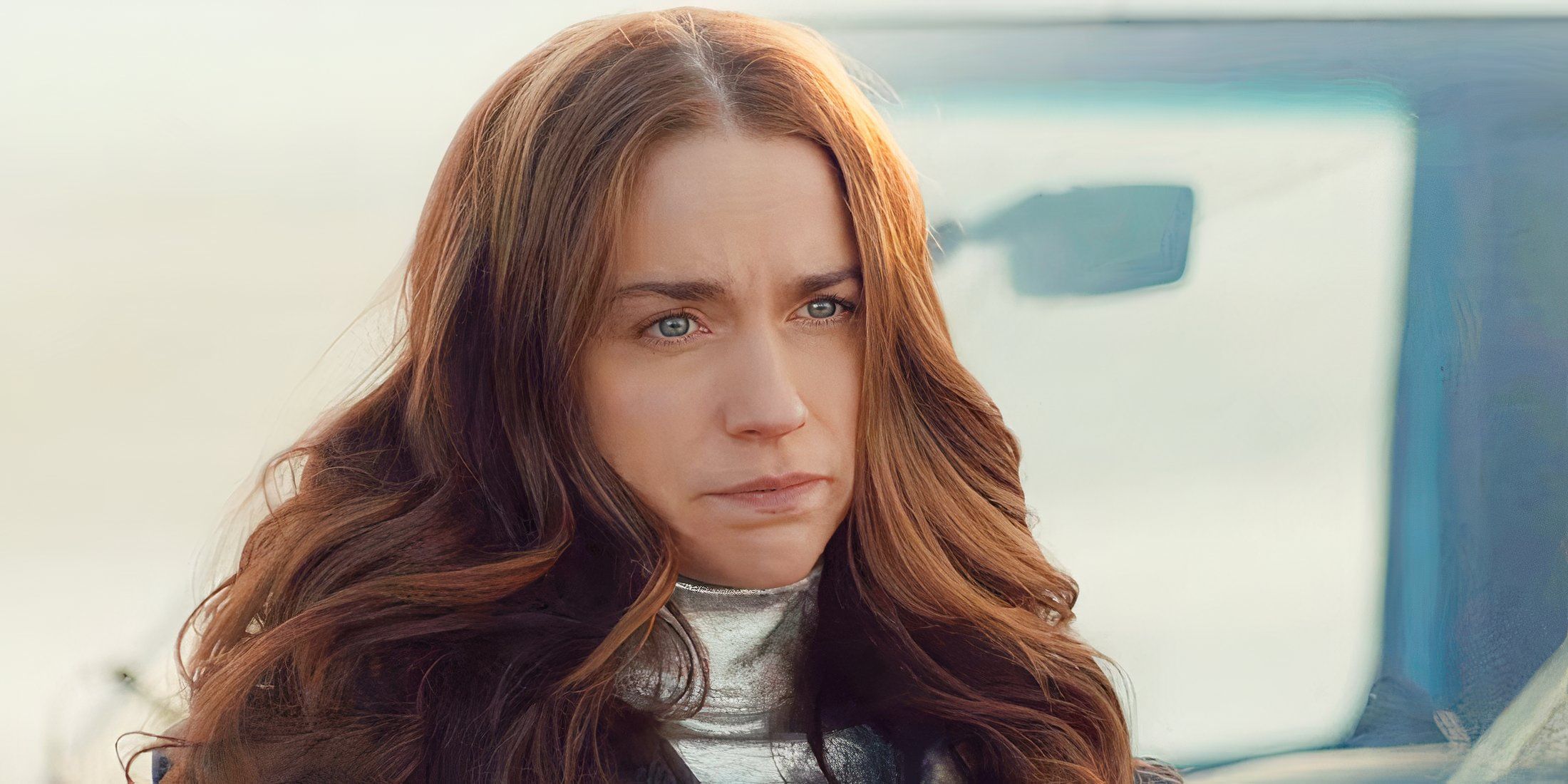 Wynonna Earp with looking stern in Wynonna Earp