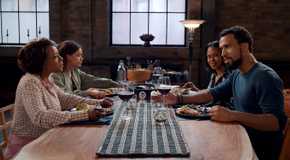 Zion at family dinner in Ginny & Georgia season 3