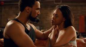 Zion sitting with Simone on the couch in Ginny & Georgia season 3