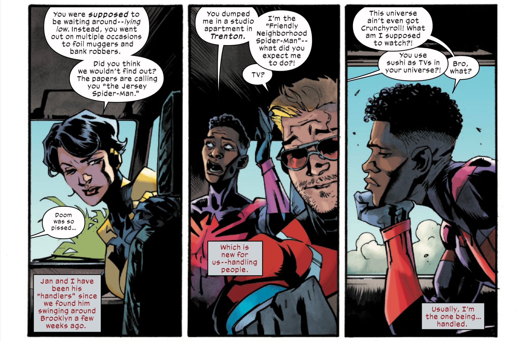 Miles Morales con costume da Spider-Man