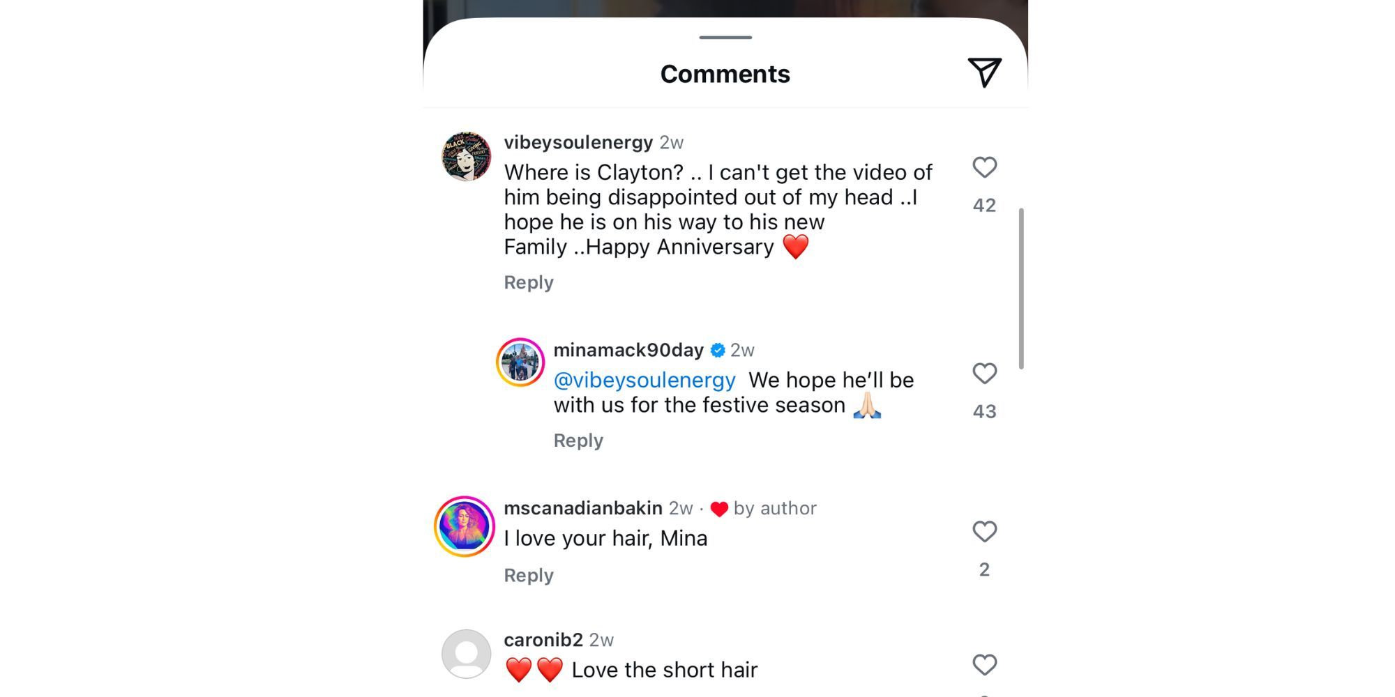90 Day Fiance Mina Mack's response to a fan about her son on IG