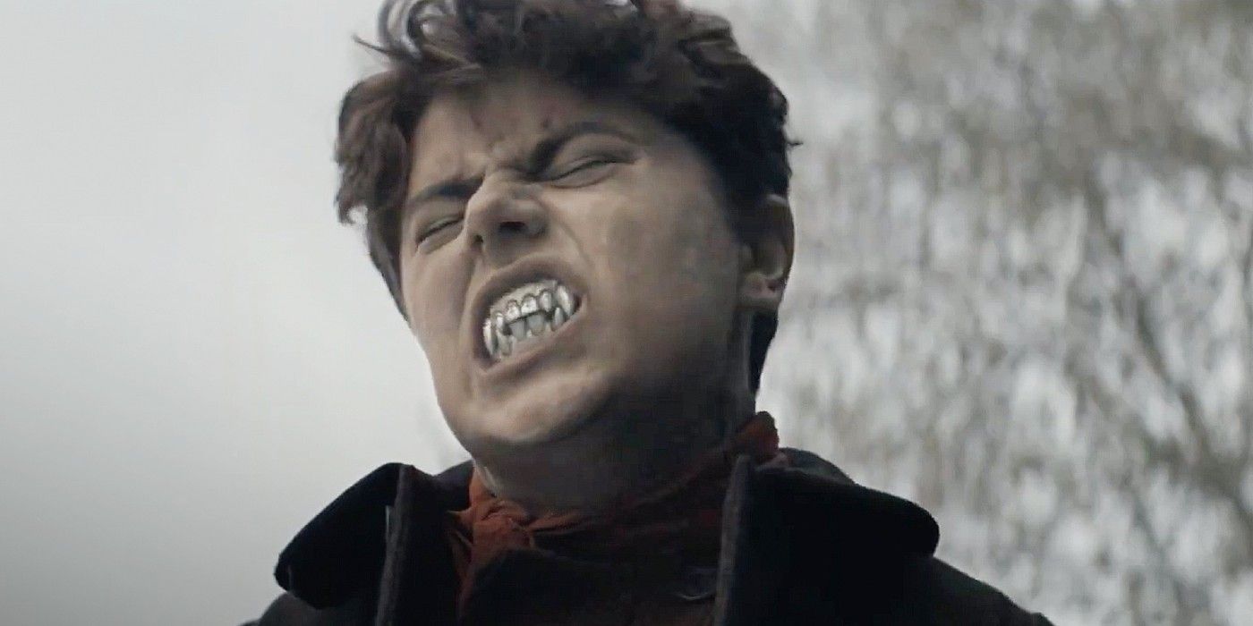 A character from The Cursed with silver teeth
