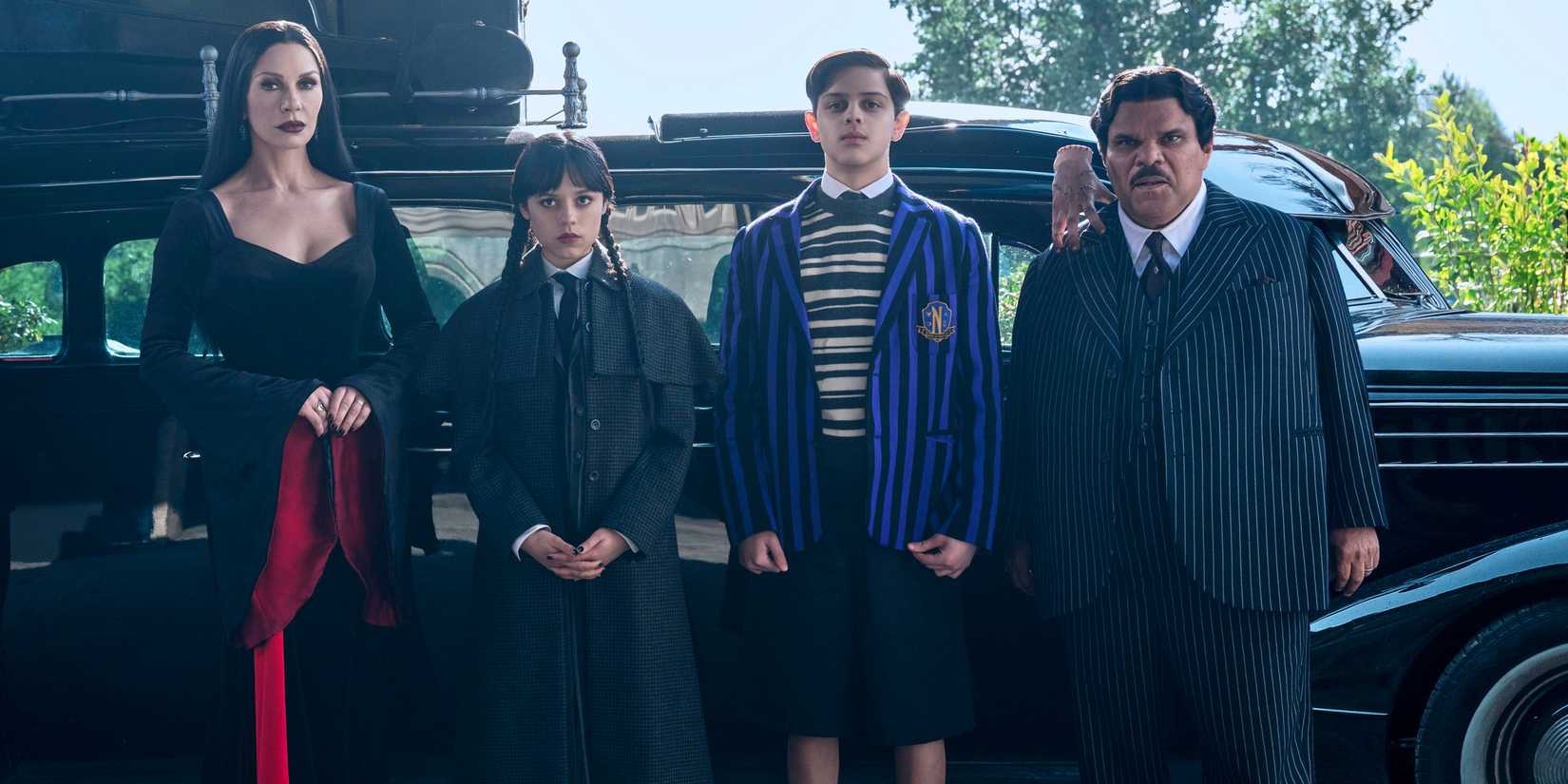 Addams Family at Nevermore in Wednesday season 2