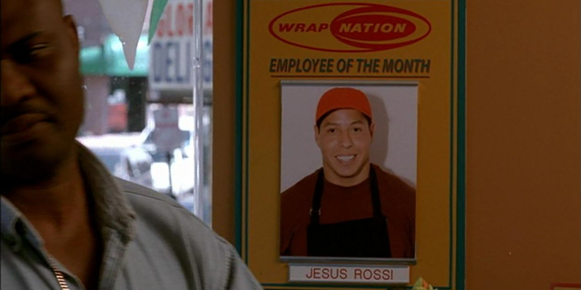 An employee of the month photo in The Sopranos
