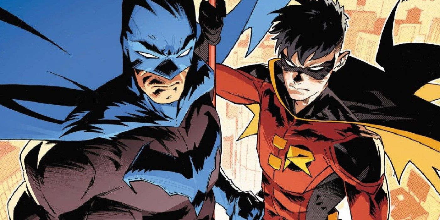 batman and robin looking heroic