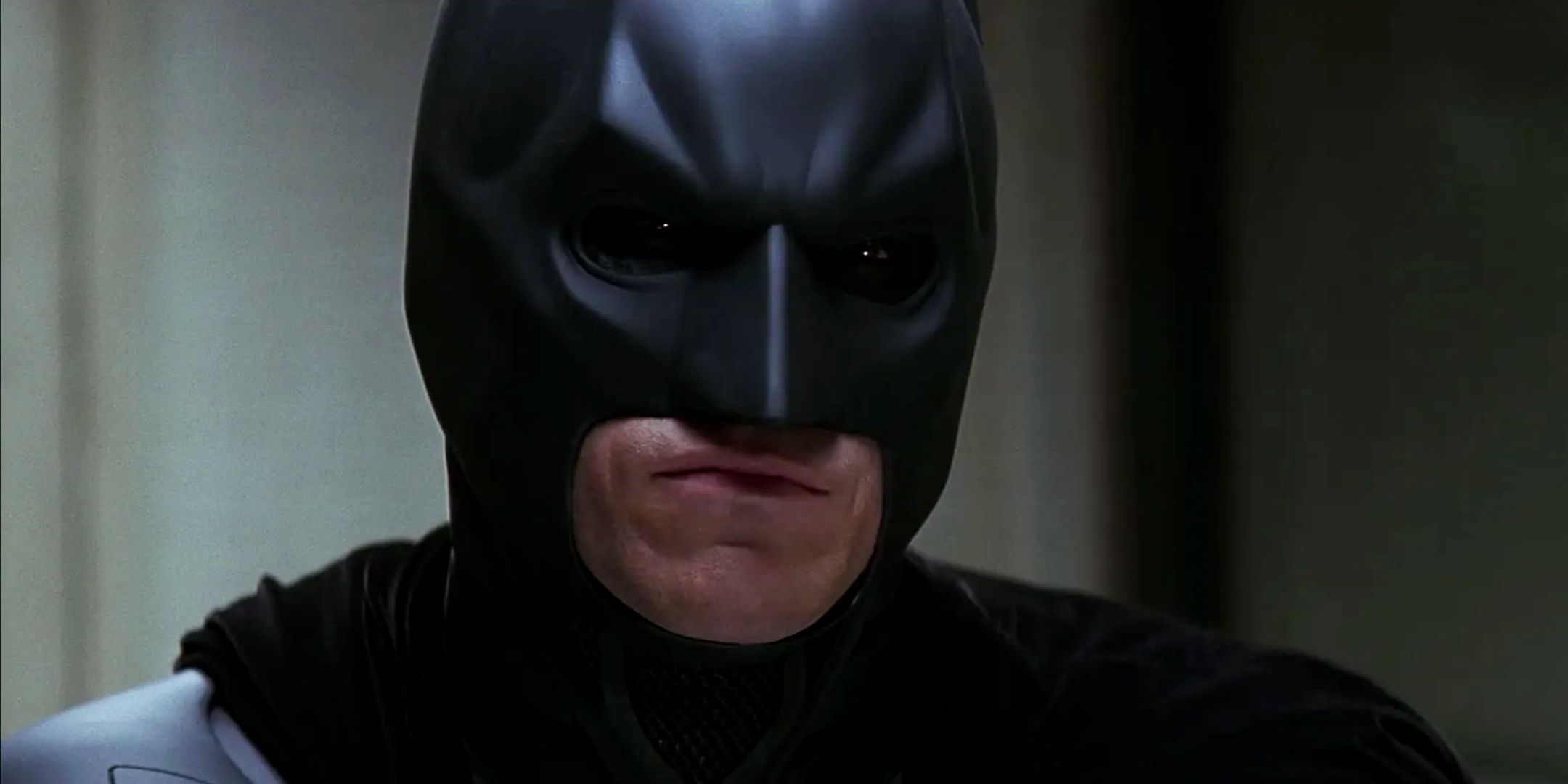 Batman looking off-screen in The Dark Knight
