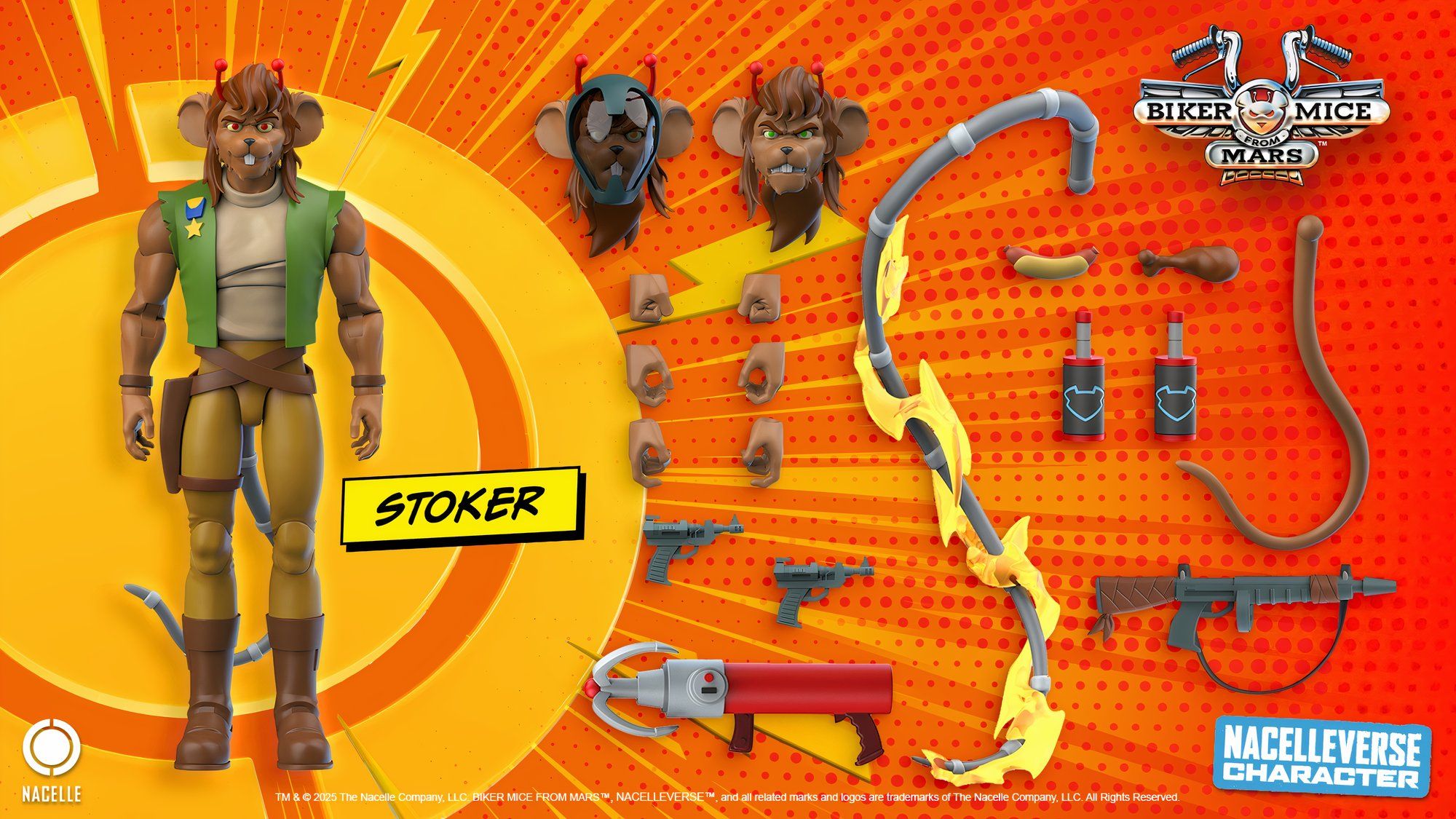 Biker Mice Mars Action Figures Stoker 1