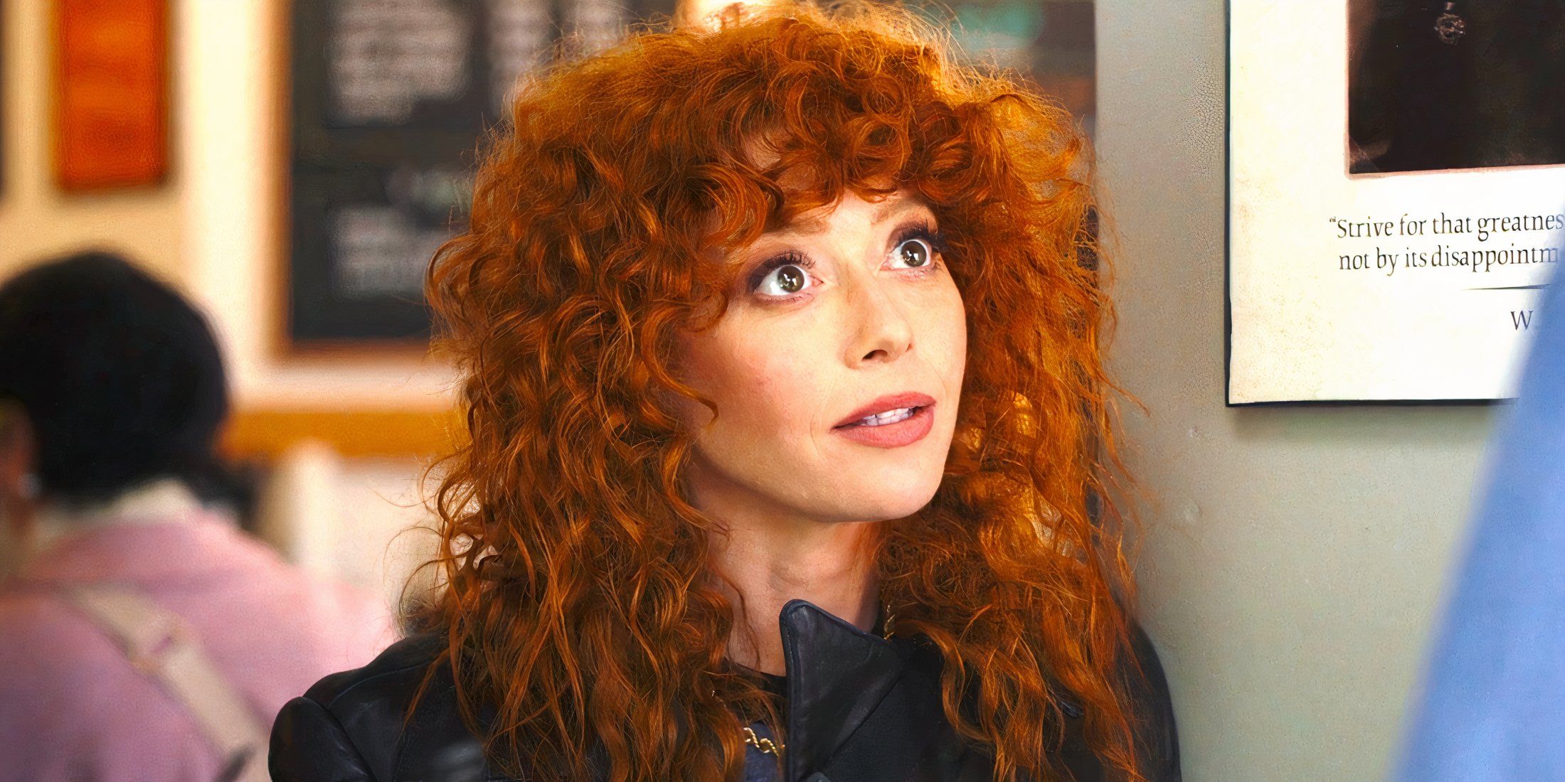 Charlie looking up at Alex in Poker Face season 2 episode 10