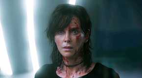 Charlize Theron looking surprised as Andy in The Old Guard 2