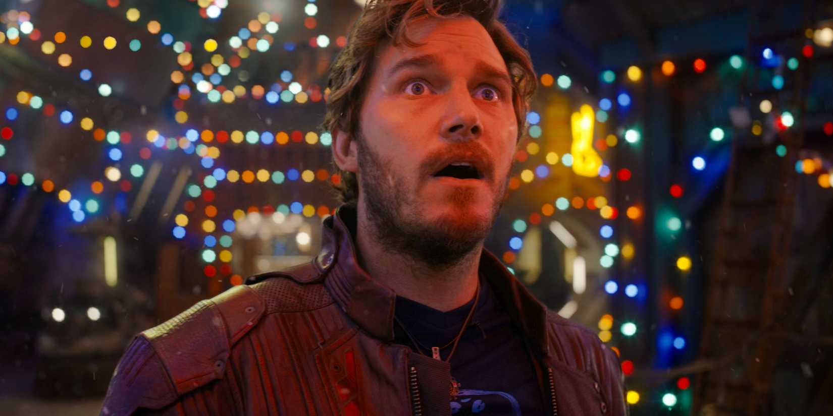 Chris Pratt's Star-Lord in awe in the Guardians of the Galaxy Holiday Special