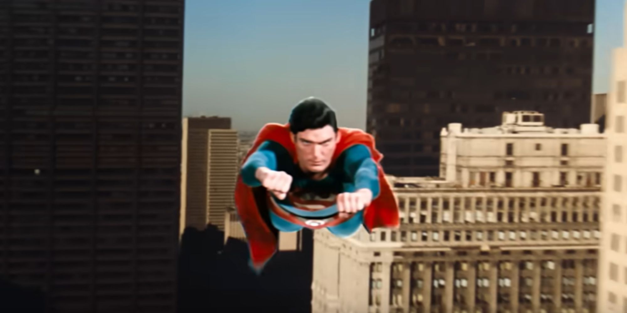 Christopher Reeve's Superman flies in Superman IV The Quest for Peace