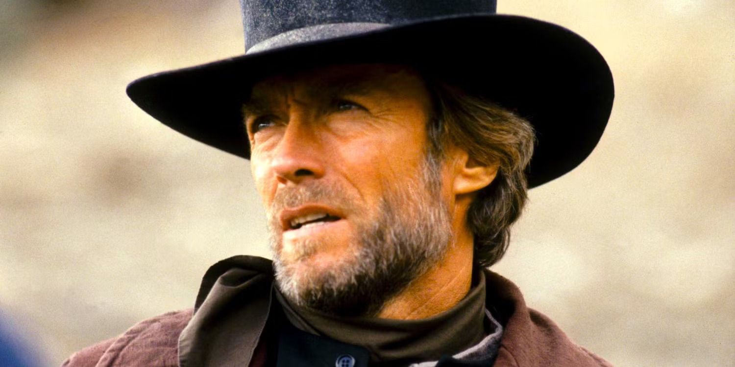 Closeup of Clint Eastwood looking offscreen in Pale Rider