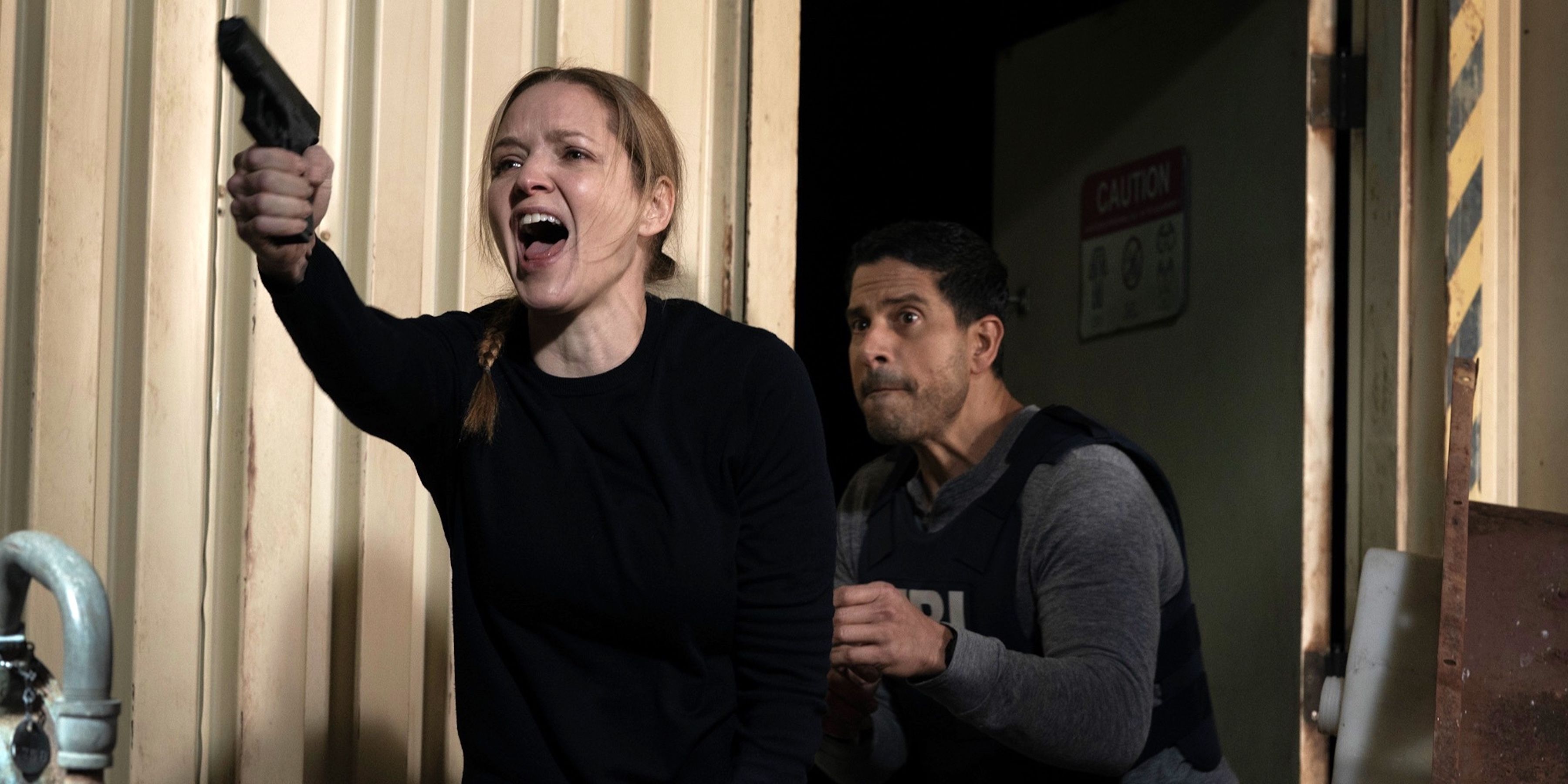 Jordana Spiro as Tessa and Adam Rodriguez as Luke Alvez in Criminal Minds: Evolution season 3, episode 10.