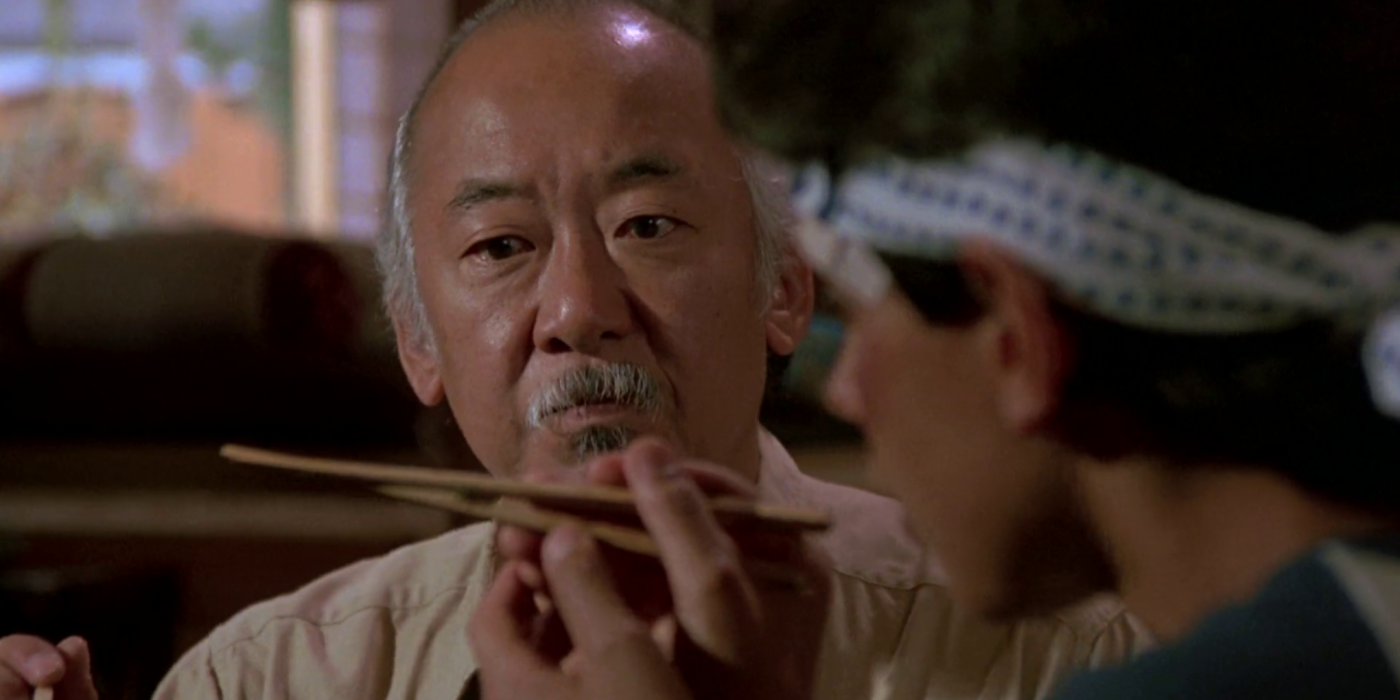 Daniel LaRusso catches a fly with chopsticks
