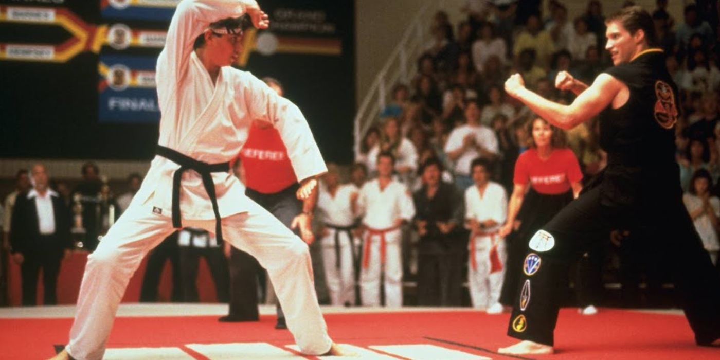 Ralph Macchio as Daniel LaRusso VS Sean Kanan as Mike Barnes in The Karate Kid Part III