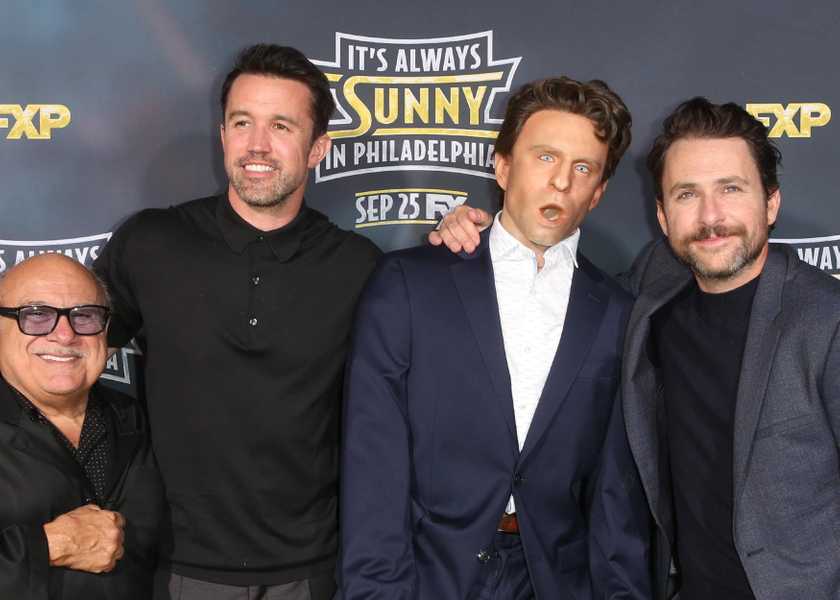 Danny Devito Rob Mac Glenn Howerton and Charlie Day from It's Always Sunny In Philadelphia