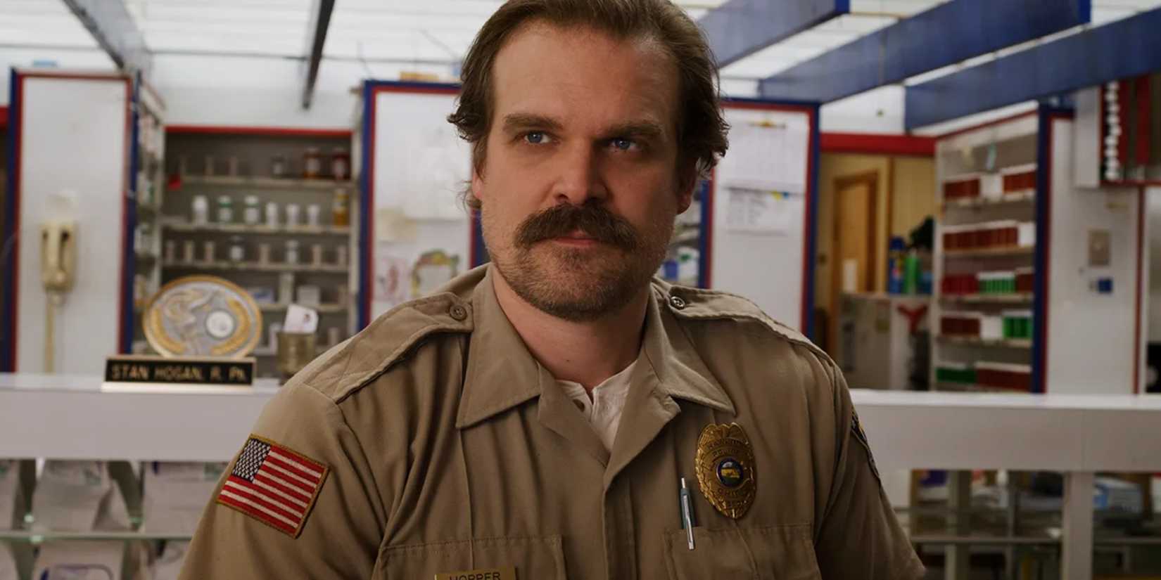 David Harbour's Hopper in Stranger Things