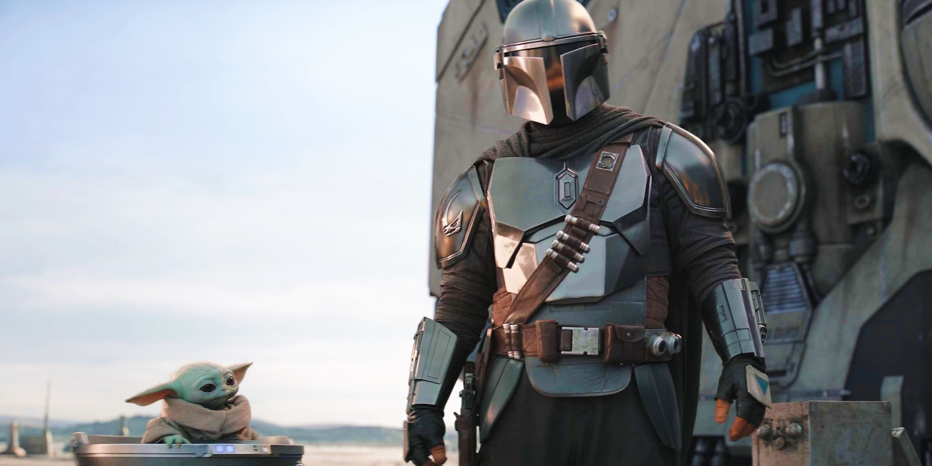 Din Djarin and Grogu side-by-side in The Mandalorian