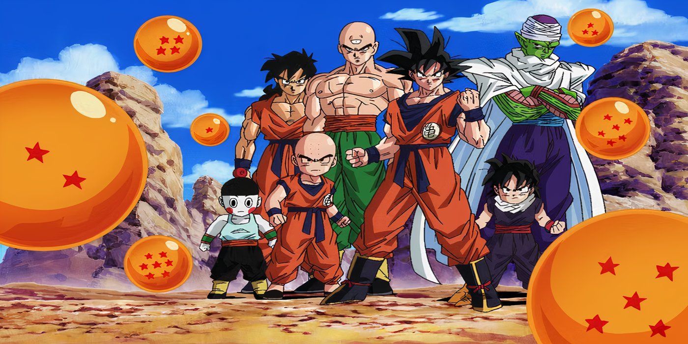 Dragon Ball Z Kai main cast, Goku, Gohan, Krillin, Piccolo, Tien, Chiaotzu, and Yamcha