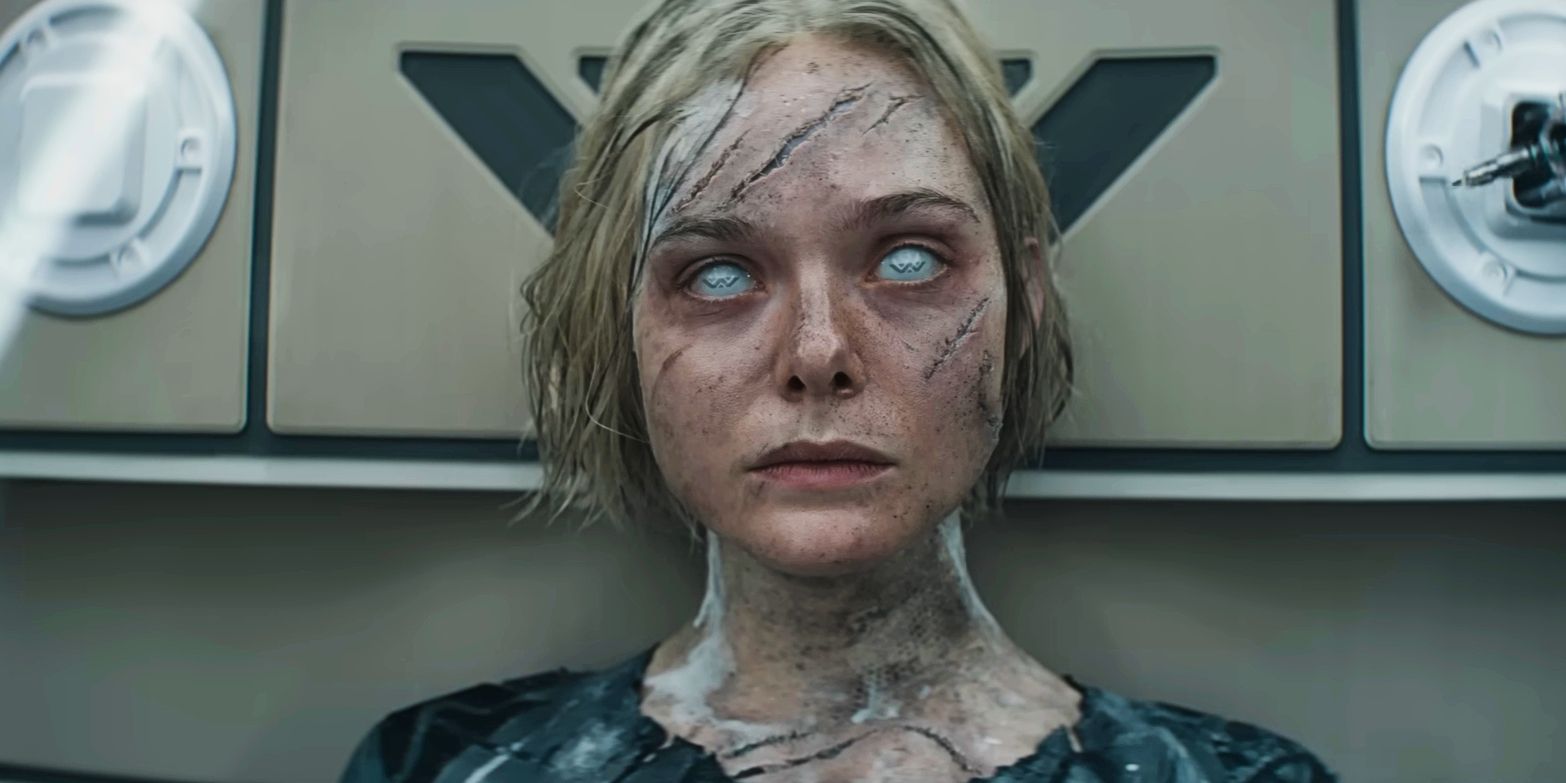Elle Fanning as a powered-down Weyland-Yutani android in Predator Badlands