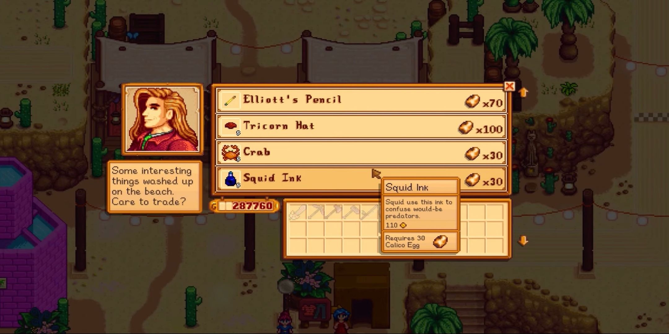 Elliott's booth at the Desert Festival