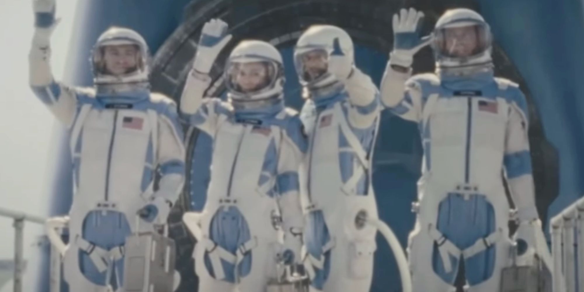 Fantastic Four in front of Excelsior in Fantastic Four First Steps