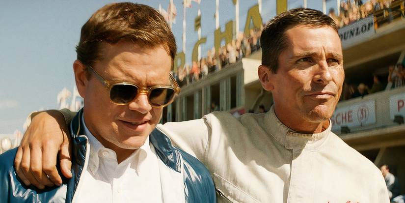 Christian Bale and Matt Damon in Ford V Ferrari