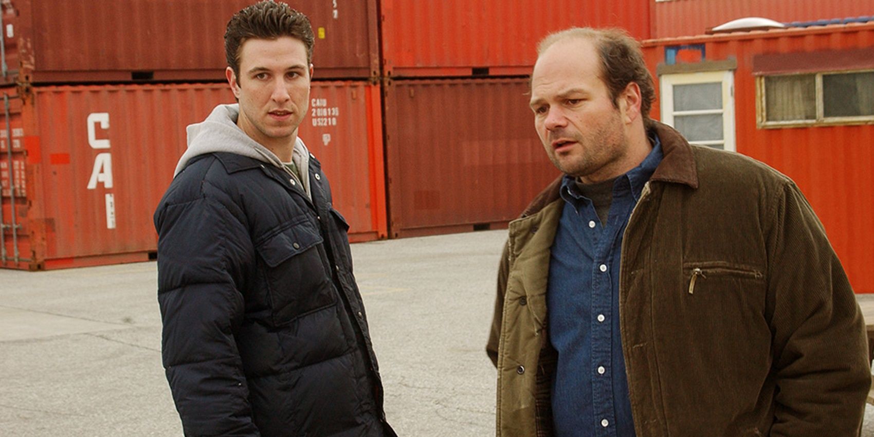 Frank and Nick on the docks in The Wire