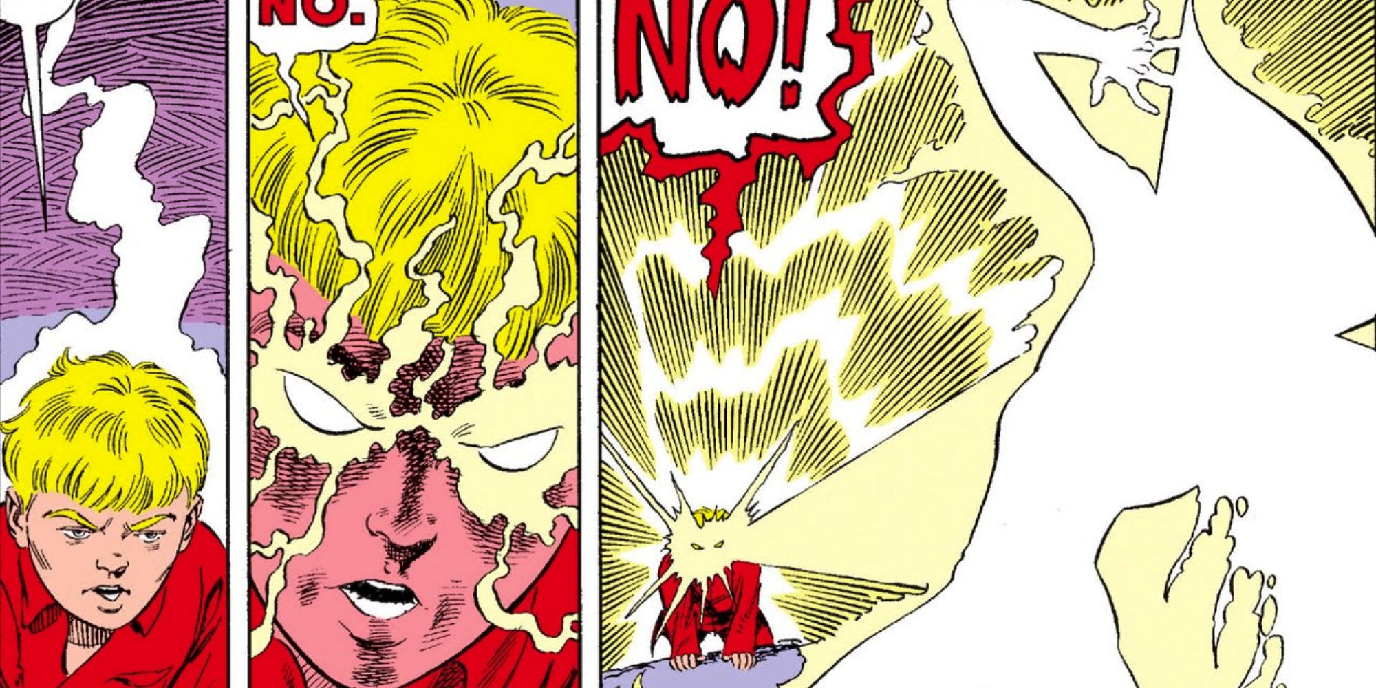 Franklin Richards defeats Mephisto with his eyes