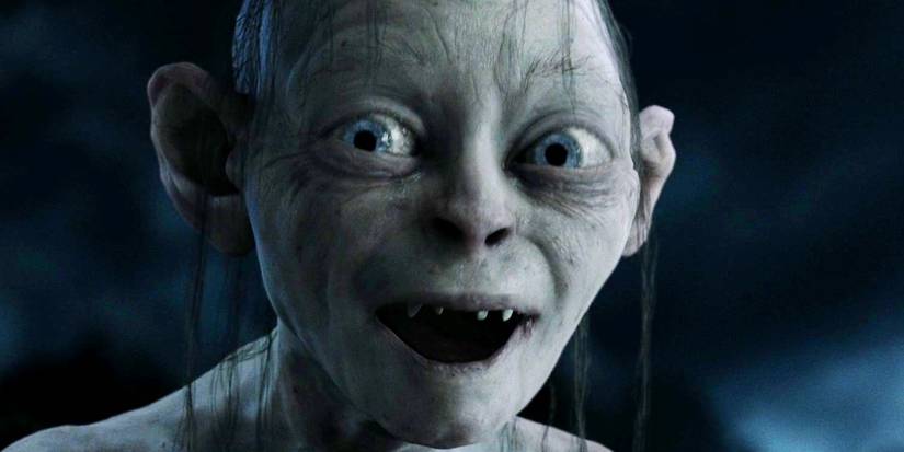 Gollum looking creepily delighted in The Lord of the Rings Return of the King