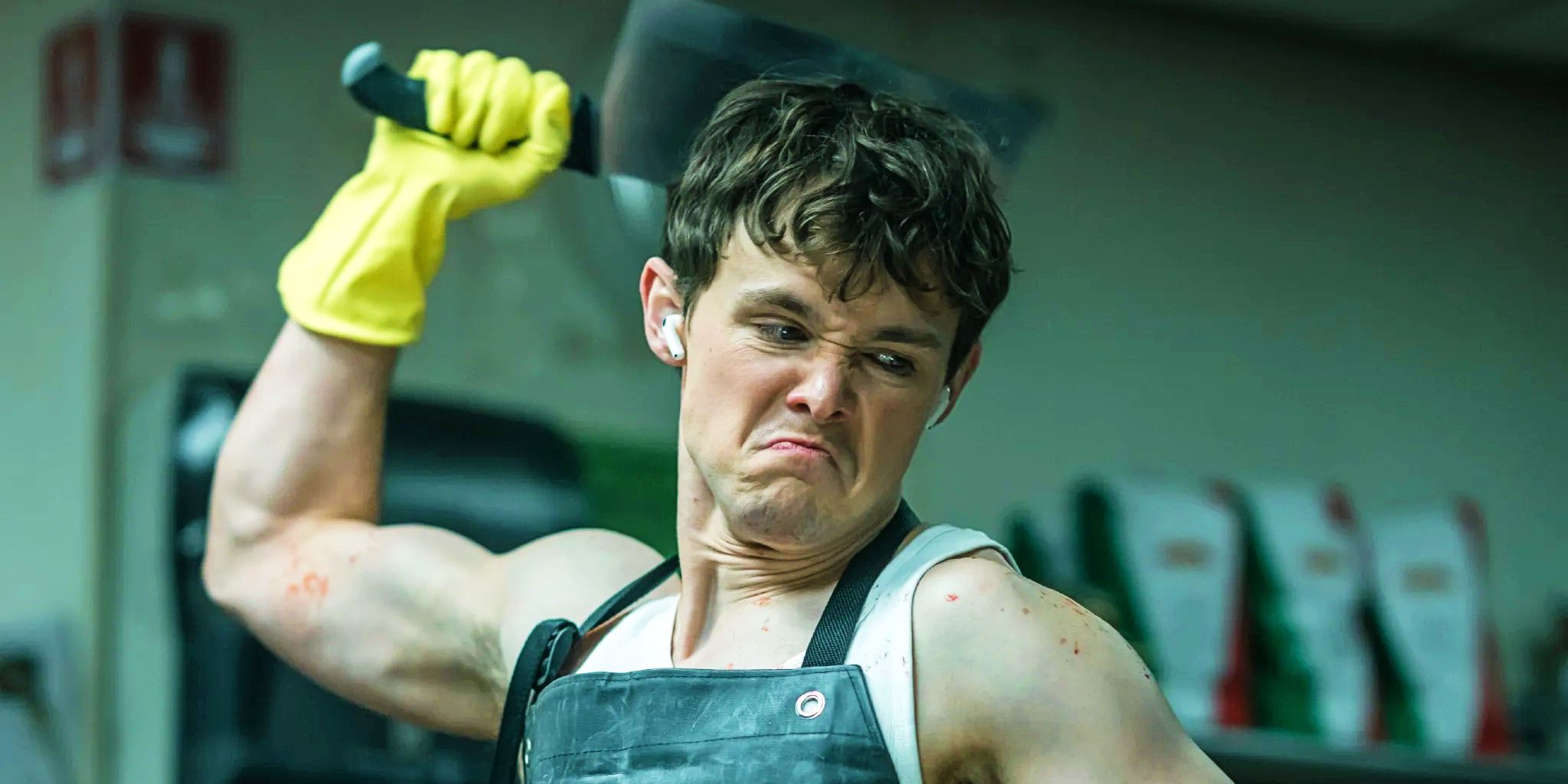 Harrison dismembering a body in Dexter: Resurrection