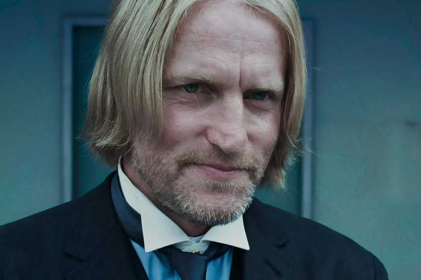 Haymitch smirking in The Hunger Games