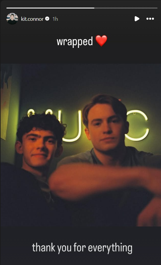 Kit Connor and Joe Locke BTS via Instagram