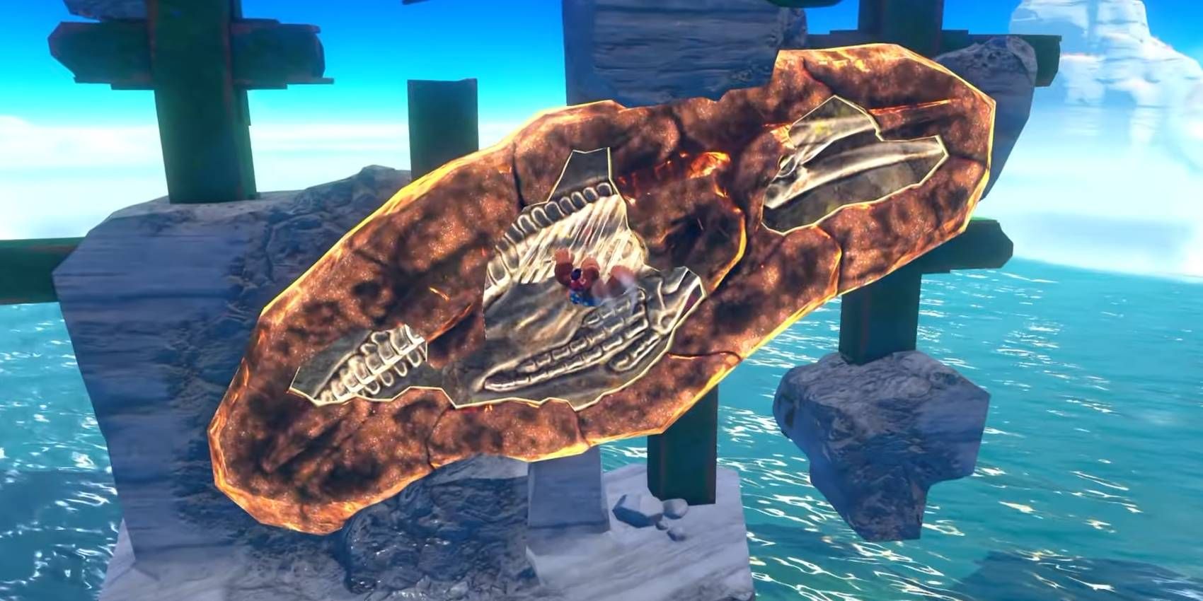 Donkey Kong Bananza Extra-Rare Whale Fossil in Lagoon Layer