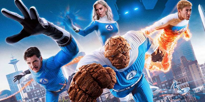 The Fantastic Four: First Steps official poster with Galactus and Fantastic Four